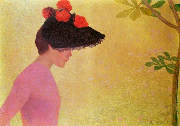 Nuoren naisen profiili, noin 1890